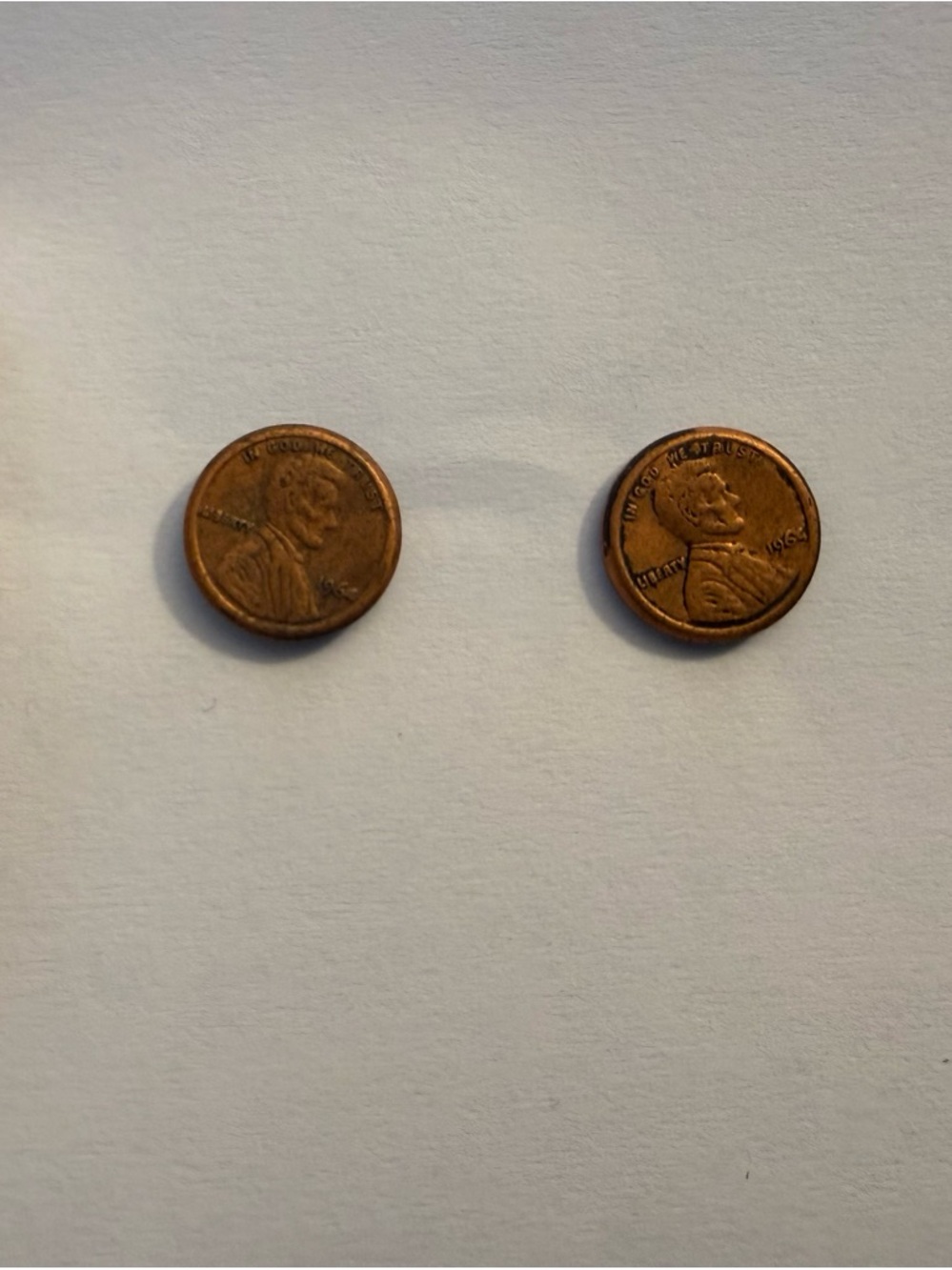Lucky Penny Stud Earrings Lincoln Pennies Copper Brown